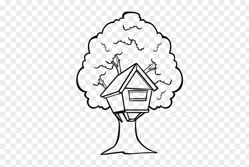 White House Tree Black And Clip Art PNG