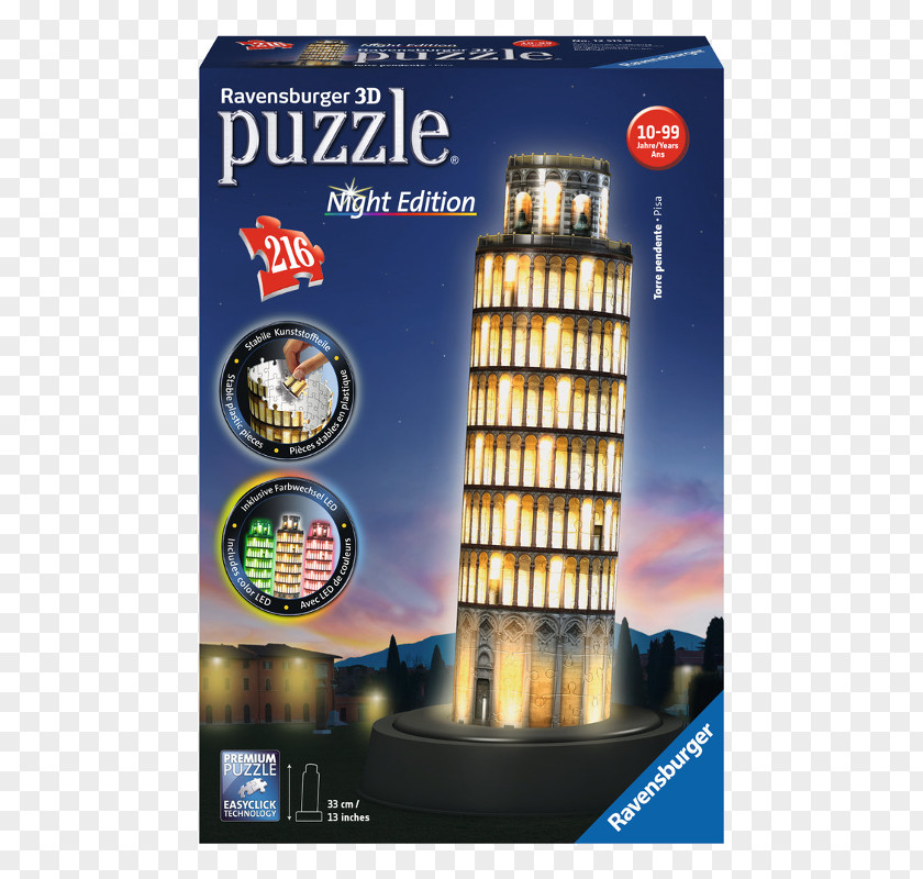 Leaning Tower Of Pisa Jigsaw Puzzles 3D-Puzzle Ravensburger PNG