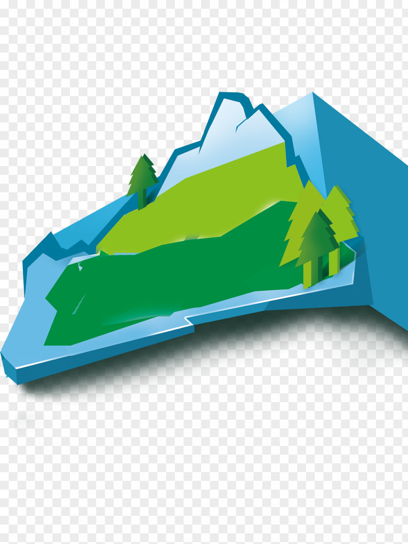 Mountain Trees Background Drawing PNG