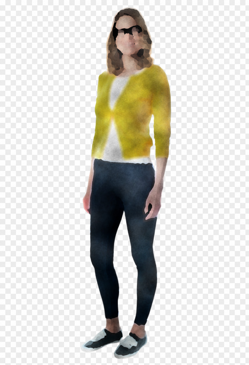 Outerwear Sportswear Clothing Yellow Leggings Tights Sleeve PNG