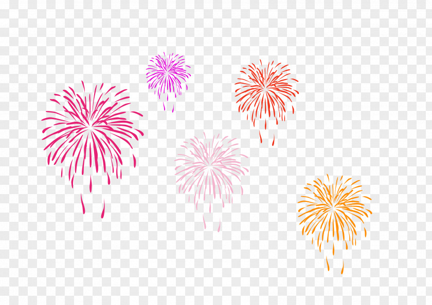 Colorful Simple Fireworks Effect Elements Elements, Hong Kong PNG