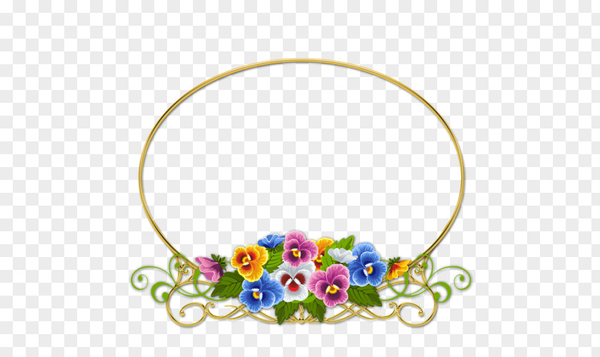Flower Garland Picture Frames Text PNG