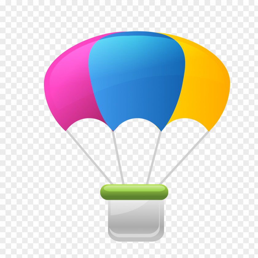 Color Cartoon Parachute Clip Art PNG