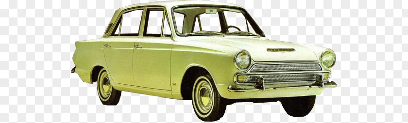 Ford Cortina Mk1 PNG Mk1, yellow sedan photo clipart PNG