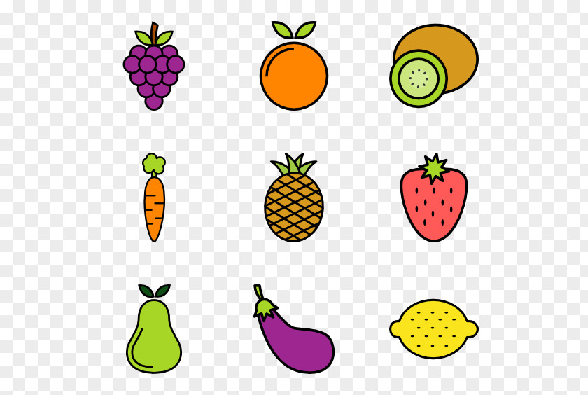 Fruits Collection Vegetable Line Clip Art PNG