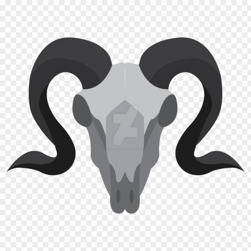 Goat Horn Sheep Logo Skull PNG