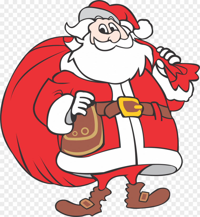 Santa Claus Christmas Tree Reindeer Clip Art PNG