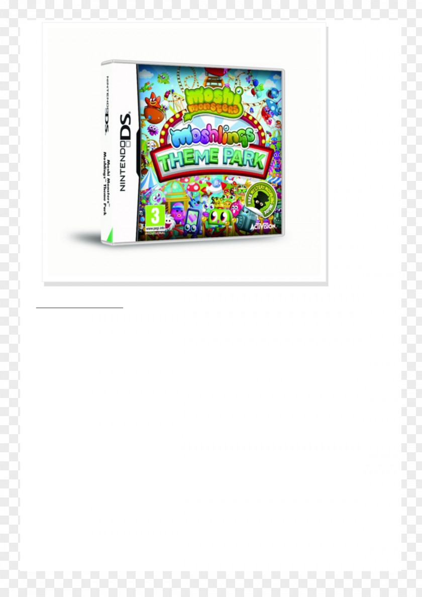 Technology Moshi Monsters Moshlings Theme Park Nintendo 3DS Font PNG