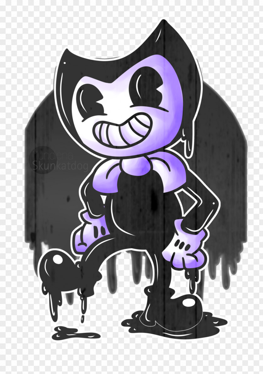 Bendy And The Ink Machine Cartoon Illustration Character Fiction Black M PNG