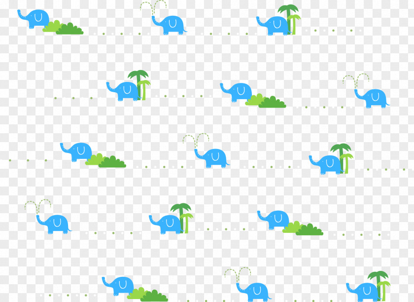 Blue Elephant Vector Background Shading Decorative Material Graphic Design PNG