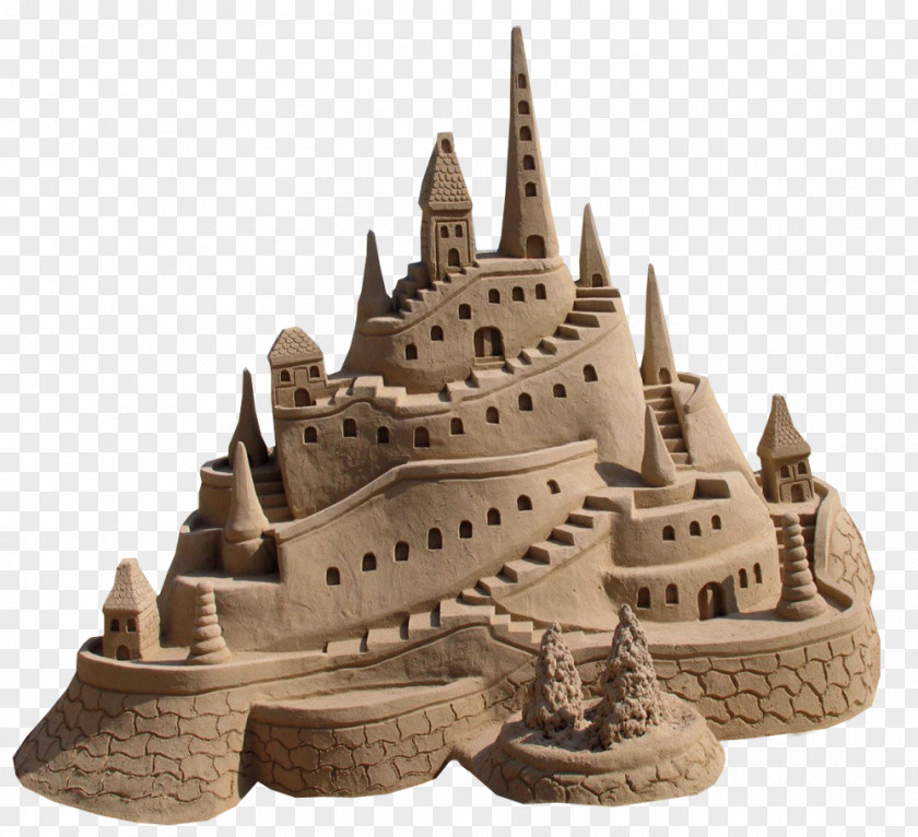 Cartoon Castle Background Sand Art And Play Sculpture PNG
