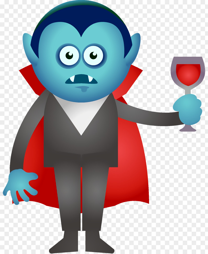 Cartoon Dracula Vampire Halloween PNG