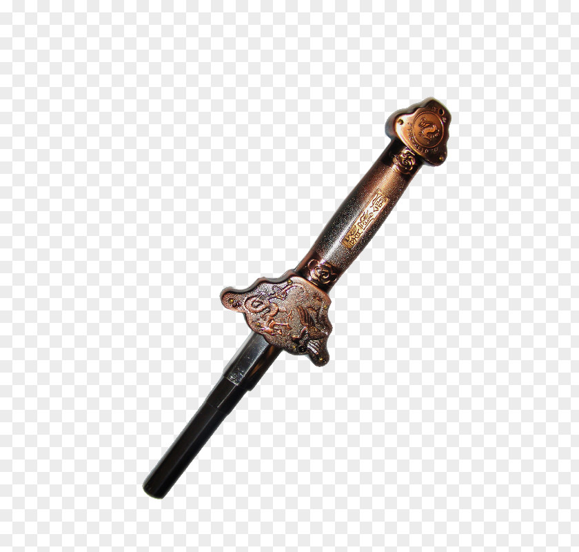 Chinese Ink Painting Style Tai Chi Weapon Tool PNG