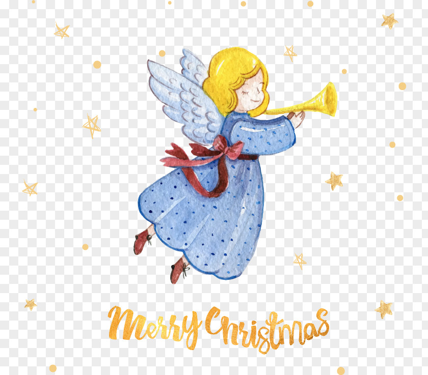 Hand-painted Posters Angel Christmas Clip Art PNG