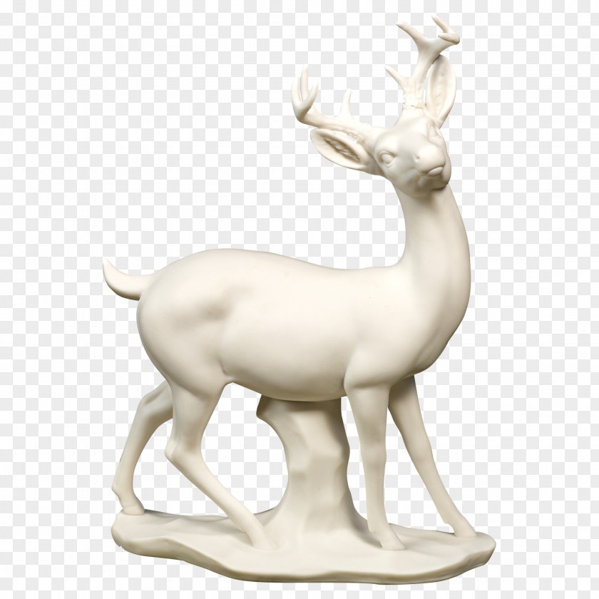 Reindeer Classical Sculpture Springbok Figurine PNG