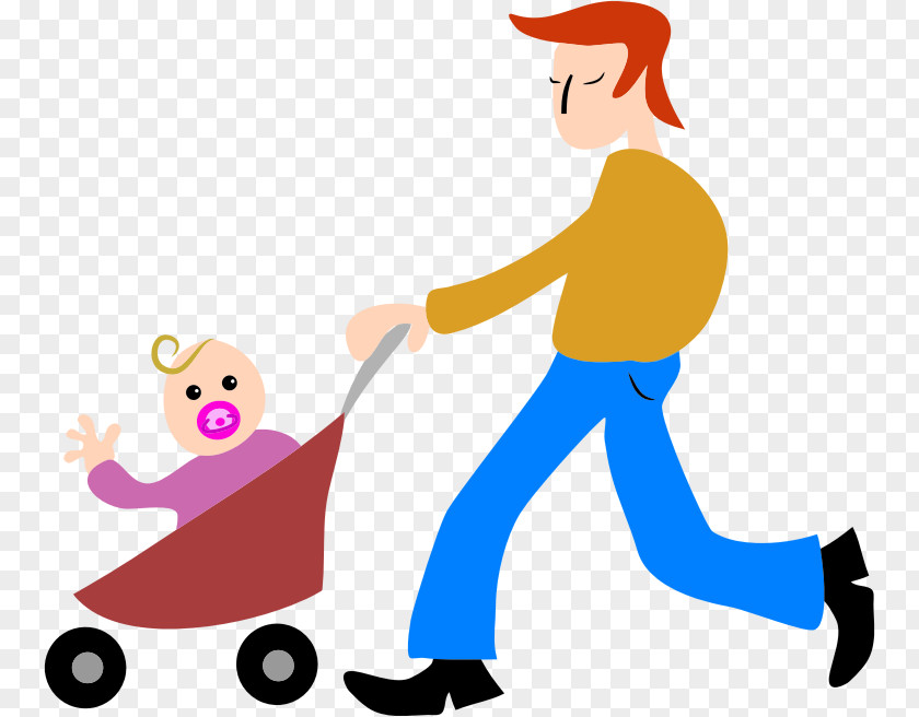 Dad, Father, Baby, Stroller Baby Transport Infant Clip Art PNG