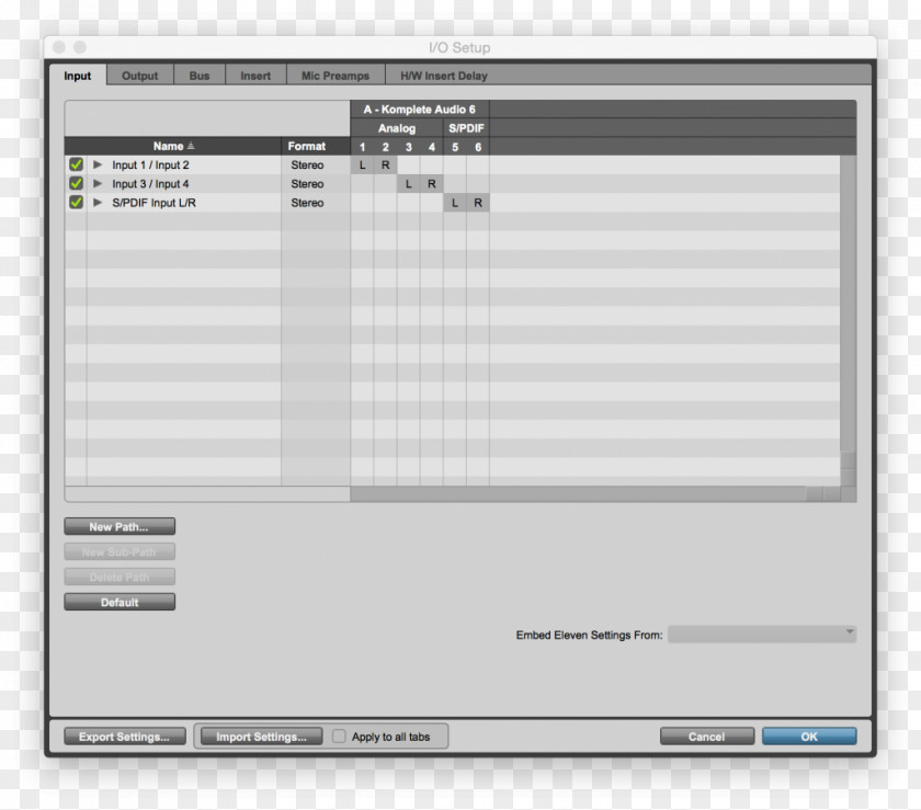 Racks Input/output Audio Pro Tools Window Interface PNG