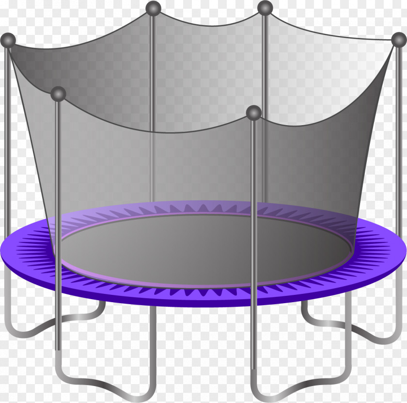 Trampoline With Protective Net PNG