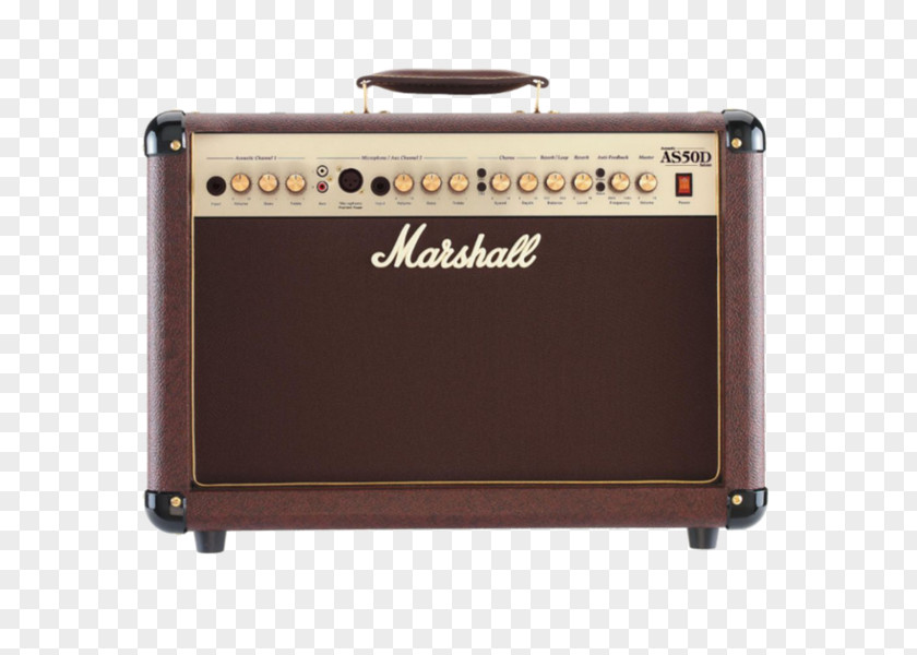 Acoustic Guitar Amplifier Marshall Amplification AS50D Bass PNG