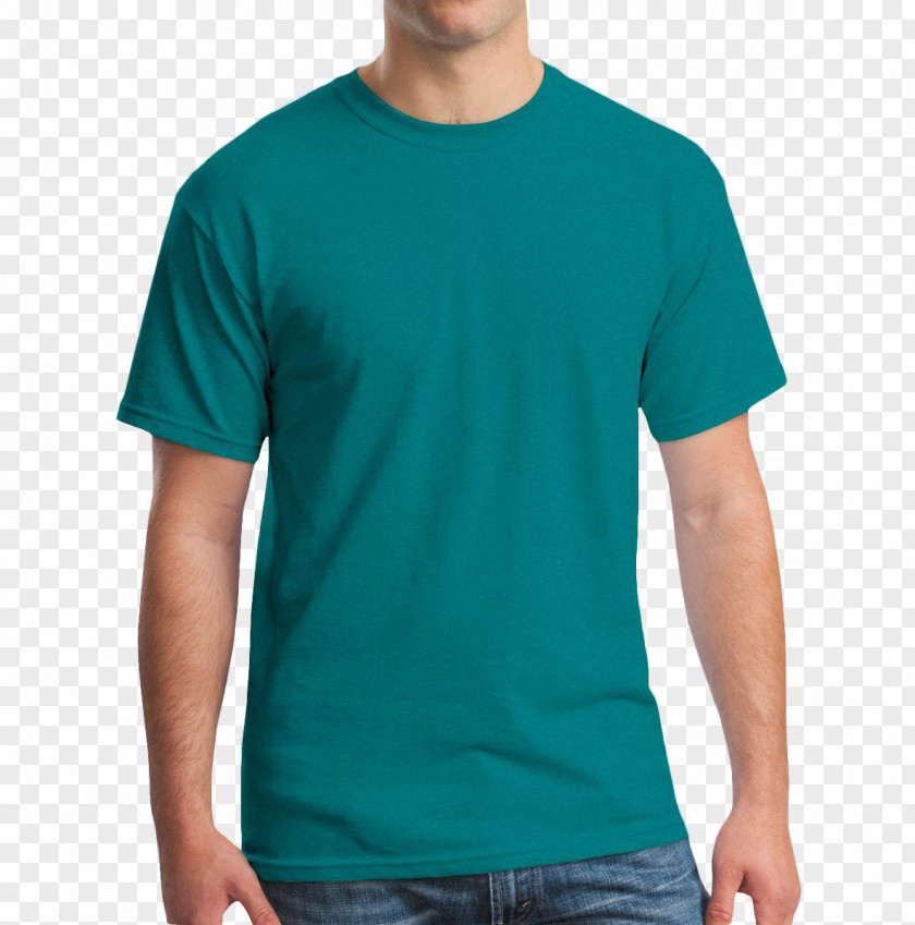 T-shirt Blue Gildan Activewear Green PNG