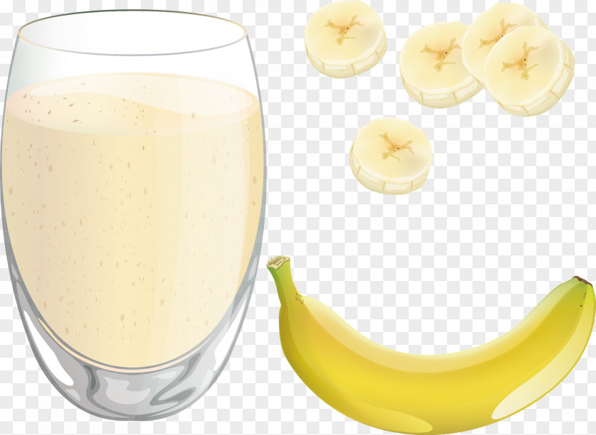Banana Milk Milkshake Juice Smoothie Flavored PNG