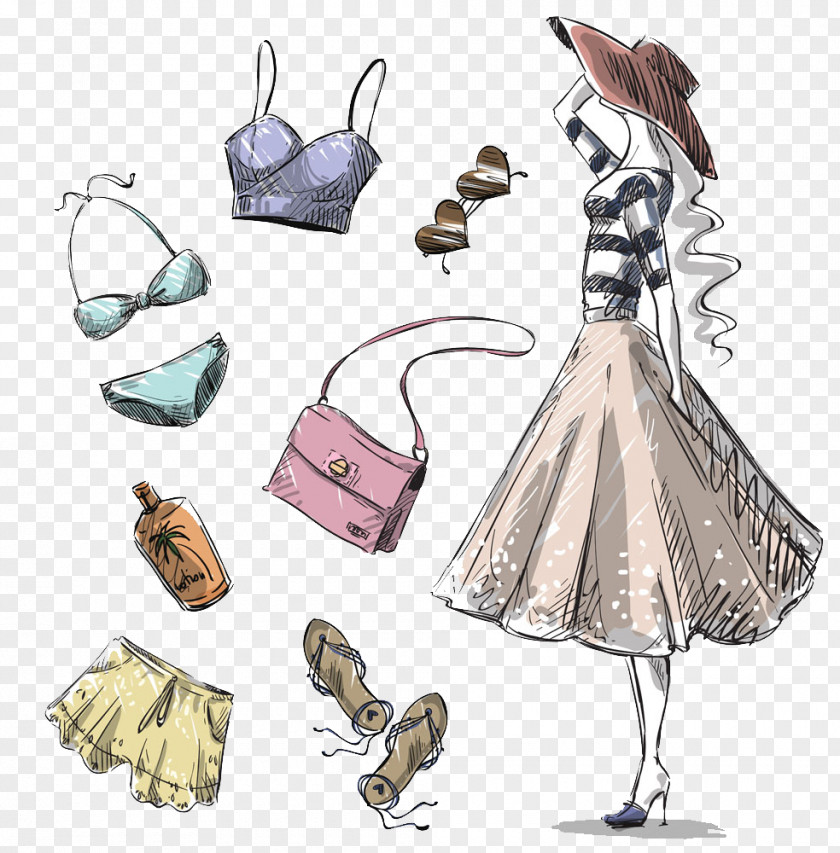Fashion Bag Illustration Vector Graphics Clothing Drawing PNG