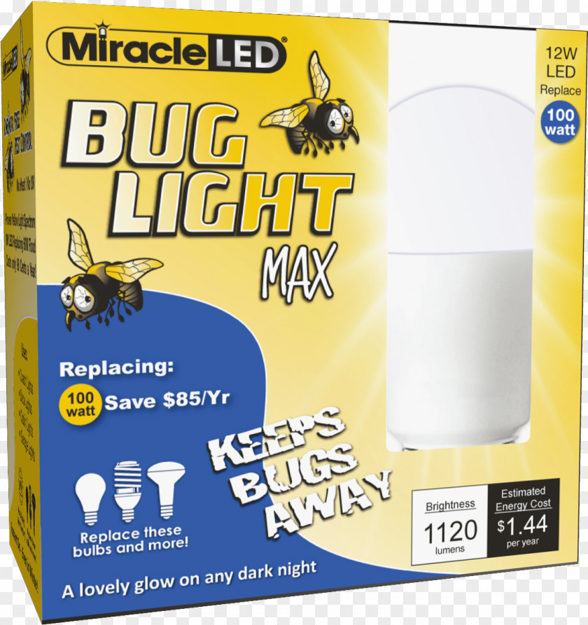 Indoor Grow Box Miracle LED 604009 Bug Light MAX Light-emitting Diode Yellow Incandescent Bulb PNG