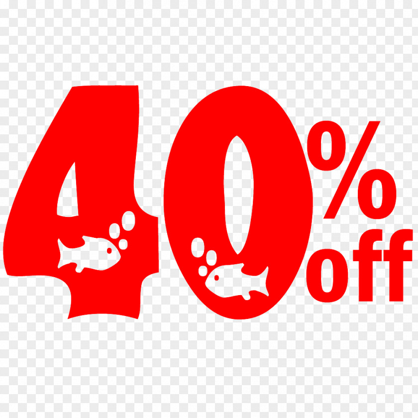 New Year Sale 40% Off Discount Tag. PNG