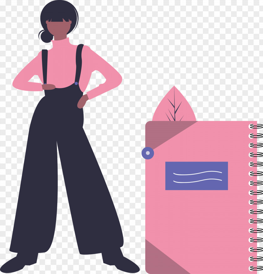 Notebook Girl PNG