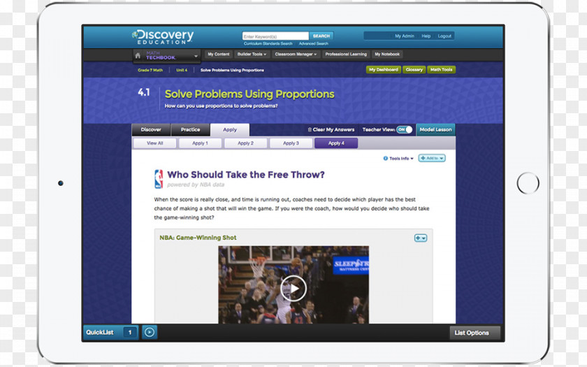 Teacher Discovery Education Digital Textbook PNG