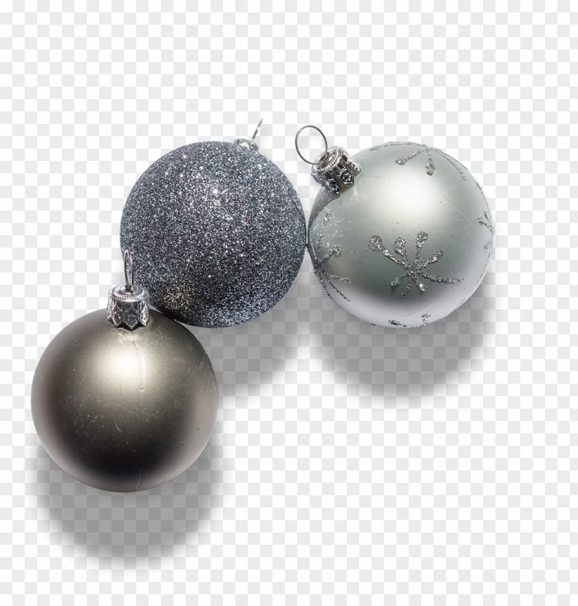 Christmas Decorations Ball Silver Download PNG