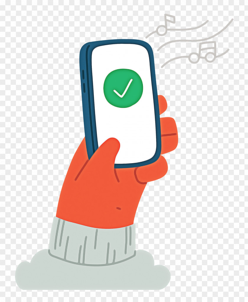 Phone Checkmark Hand PNG