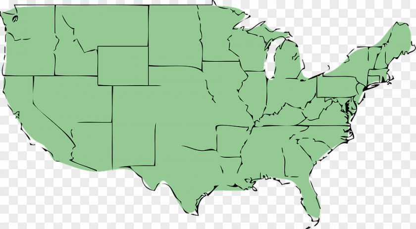 United States Blank Map Clip Art PNG