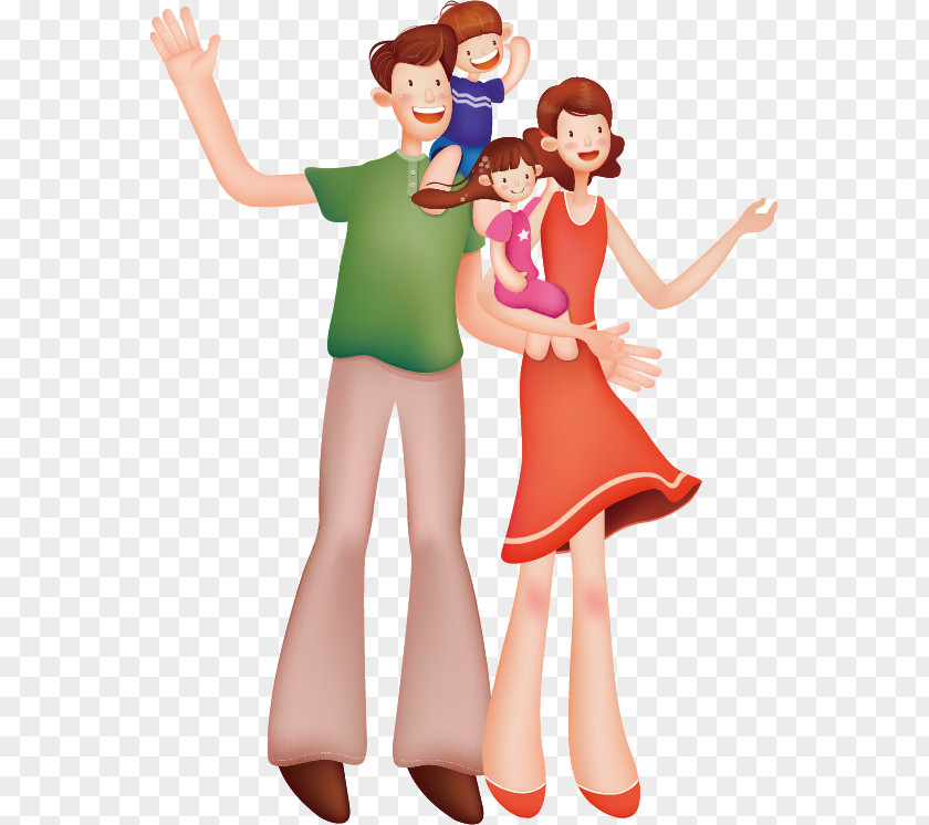 Happy Family Cartoon PNG