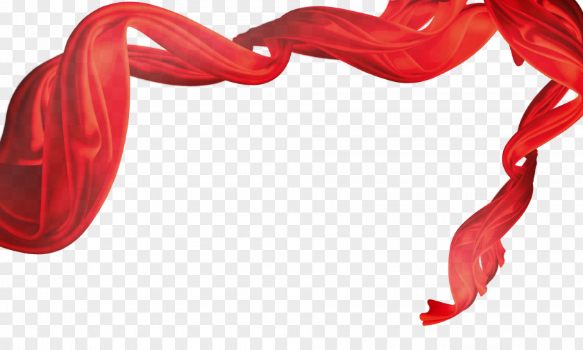 Red Ribbon Textile Silk PNG