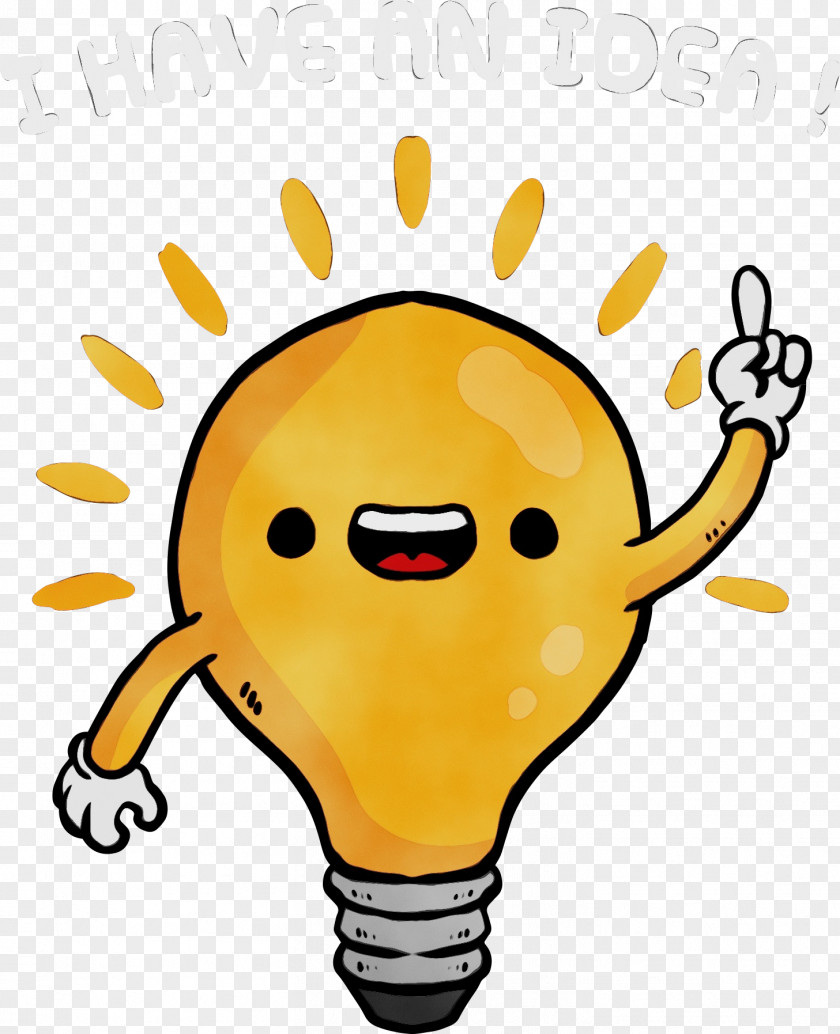 Smile Emoticon Light Bulb Cartoon PNG