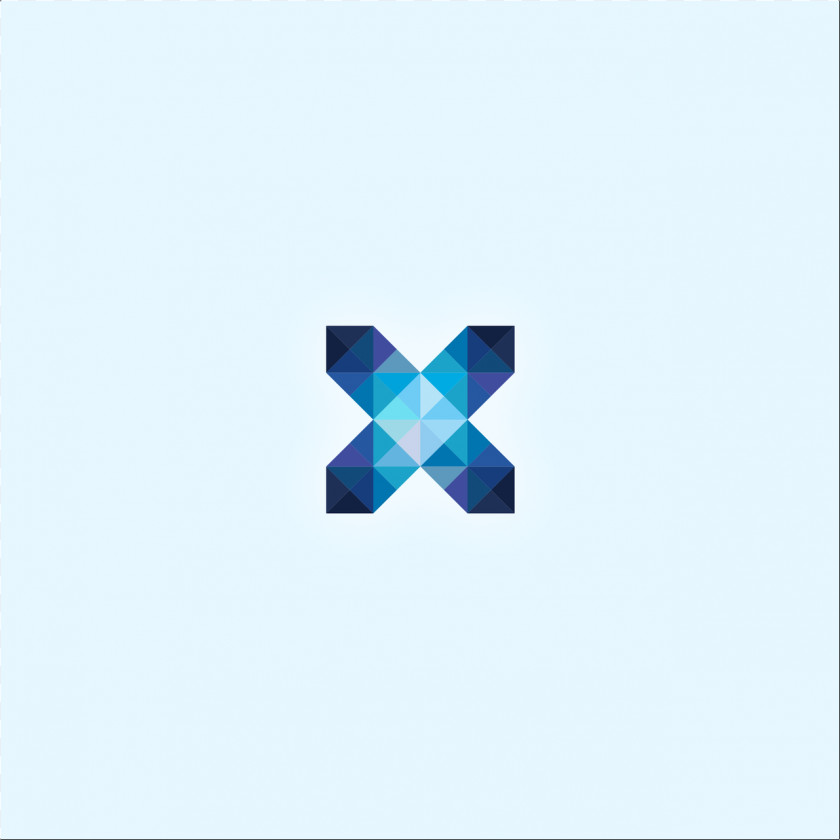 X Blue Brand Logo PNG