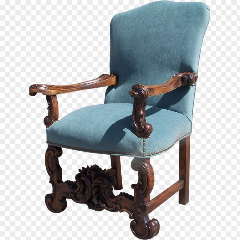 Armchair Chair Turquoise PNG