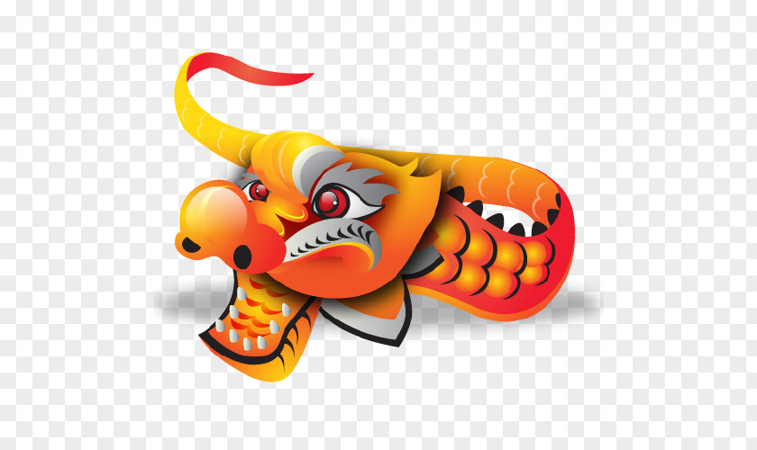 Golden Dragon Cartoon Chinese New Year Calendar Icon PNG