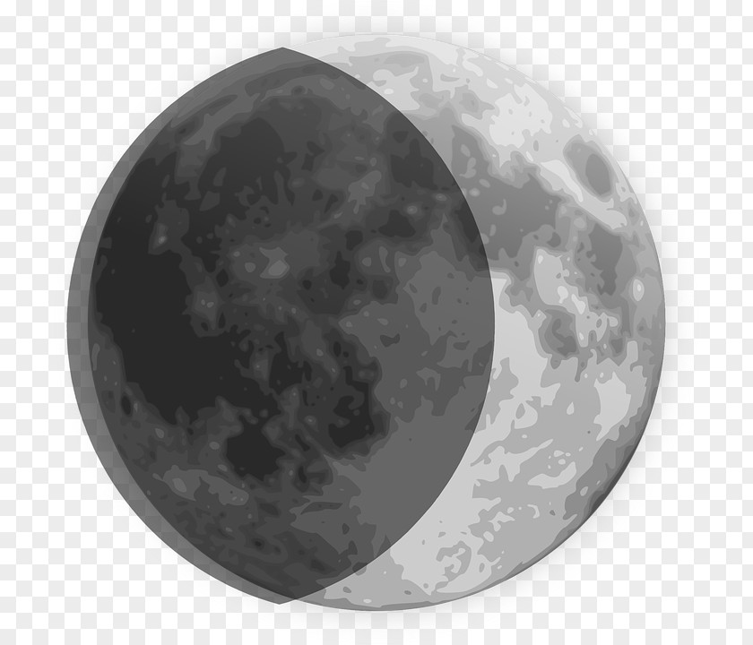 Moon Lunar Phase Laatste Kwartier Clip Art PNG
