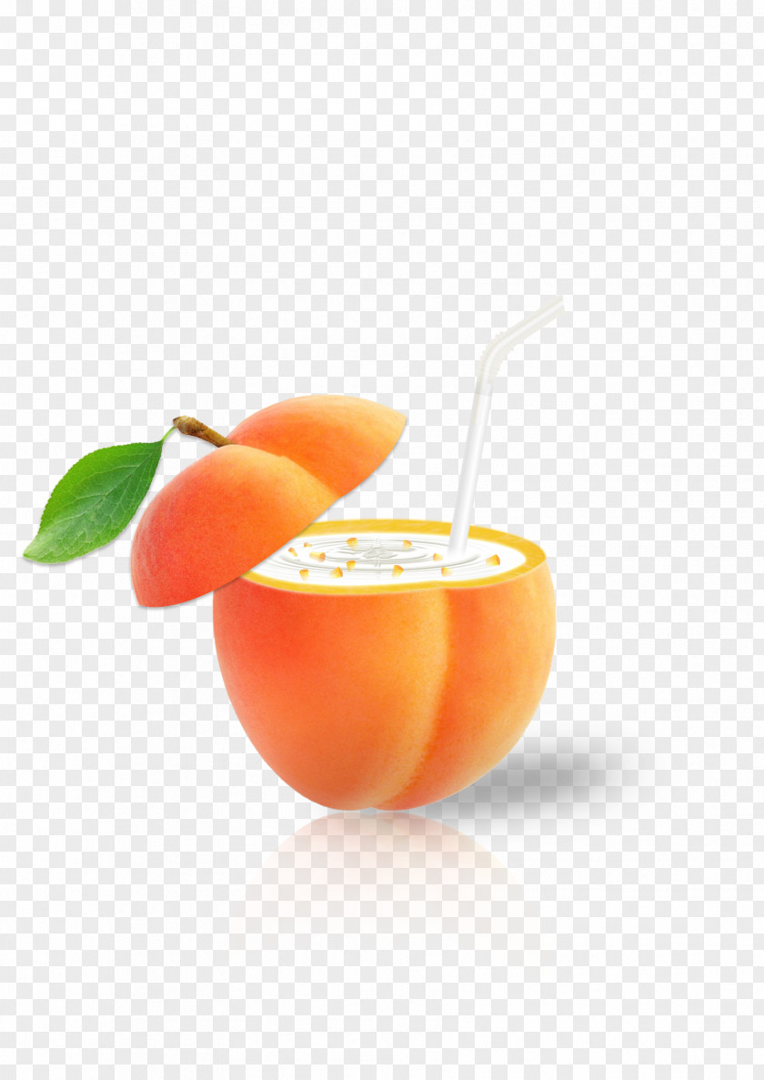 Peach Milk Orange Juice Drink PNG