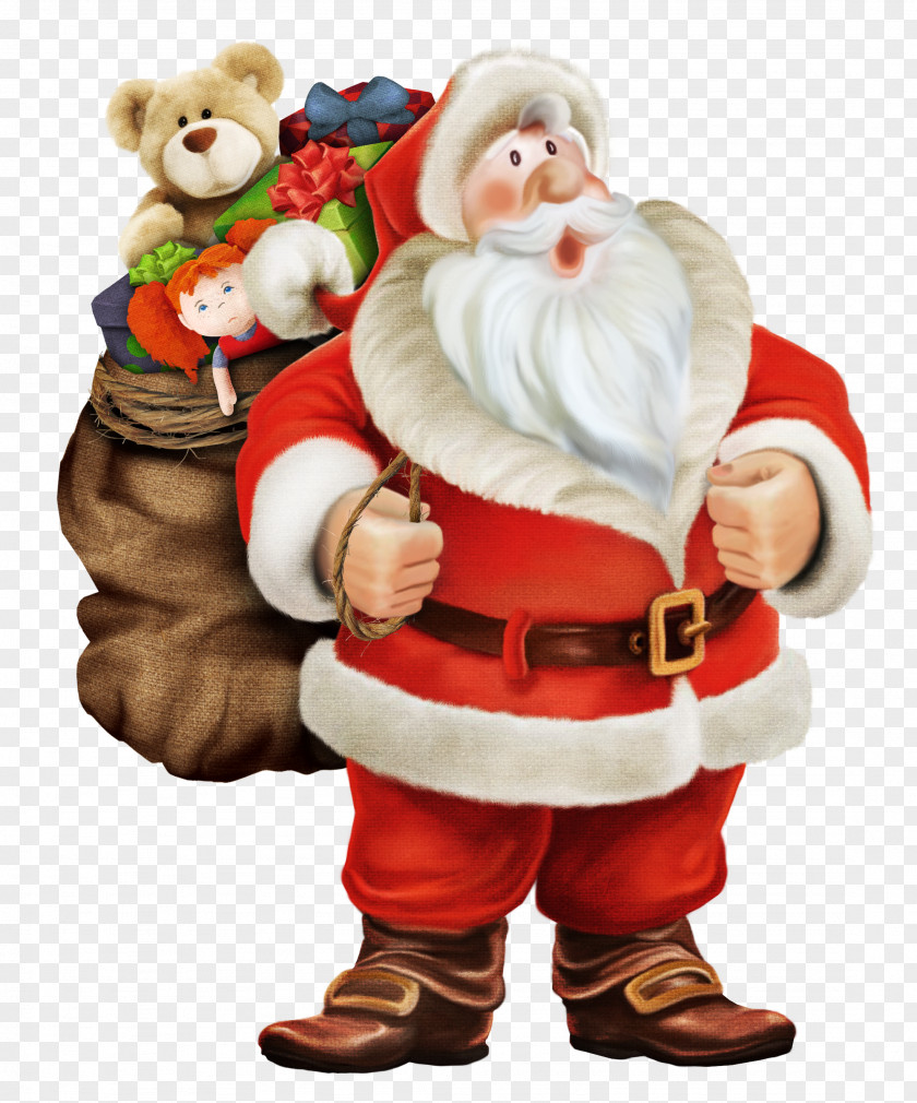 Santa Claus Loaded With Gifts Pxe8re Noxebl Mrs. NORAD Tracks Christmas PNG