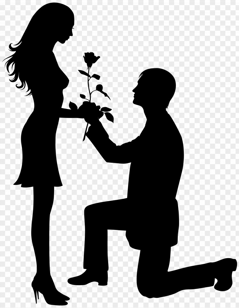 Silhouette Valentine's Day Clip Art PNG