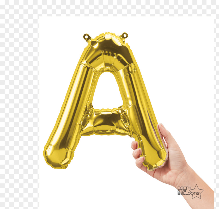 Balloon Mylar Gold Party Letter PNG