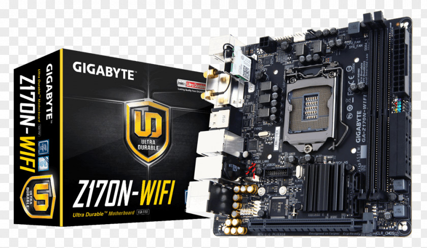 Intel LGA 1151 Mini-ITX Gigabyte Motherboard Z170N-Wifi 816 Gr Technology PNG