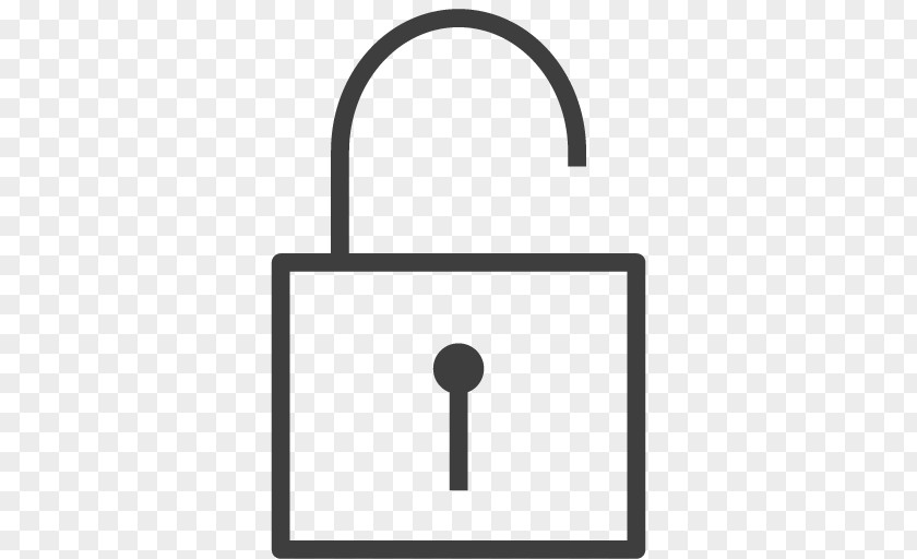 Unlocked Area Lock Symbol Hardware Accessory PNG