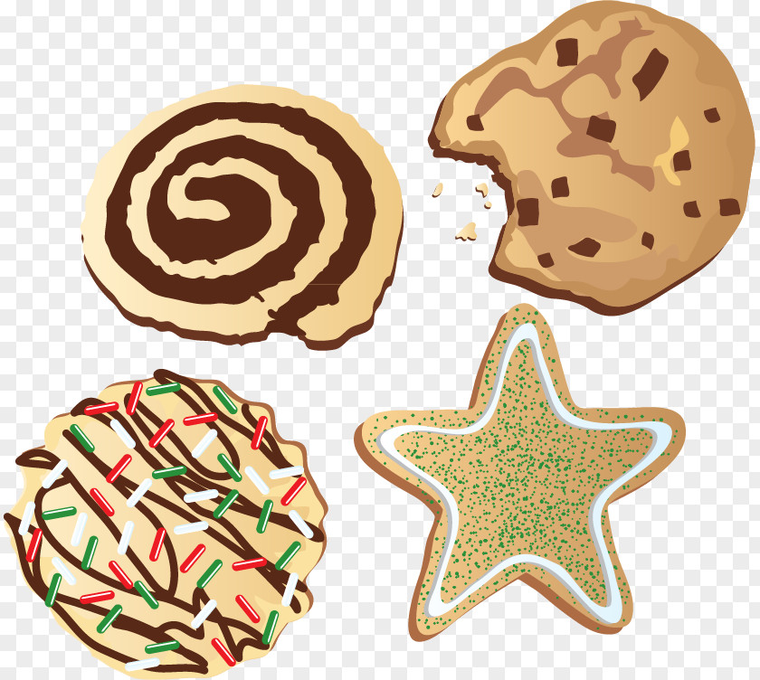 Christmas Cookies Vector Material Rice Krispies Treats Dim Sum Food Cookie PNG