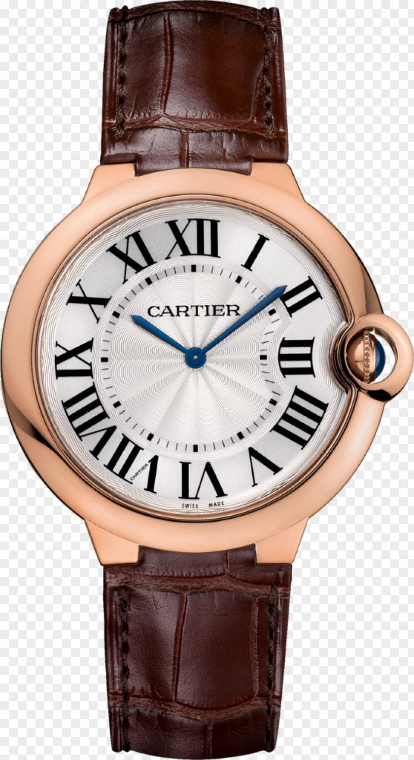 Watch Cartier Ballon Bleu Gold Strap PNG