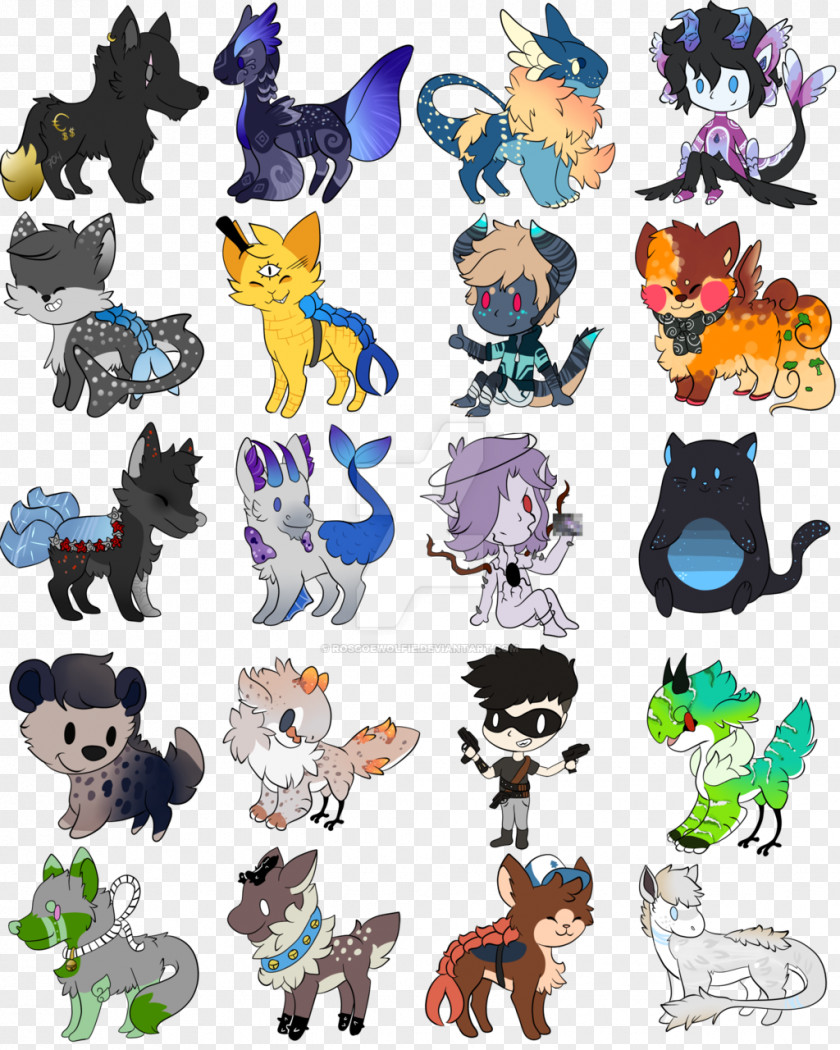 Cat Horse Collage Clip Art PNG