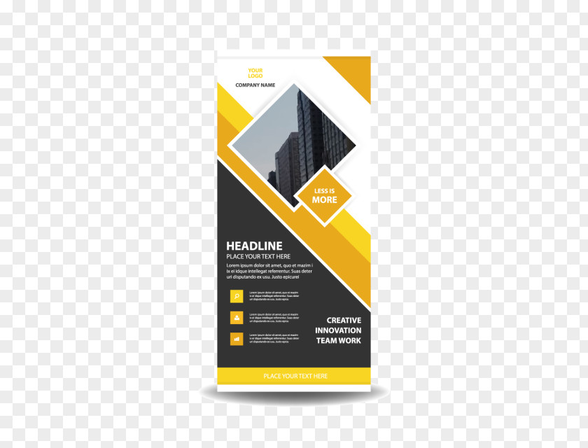 Corporate Roll Up Flat Design Vector Graphics Template Psd PNG
